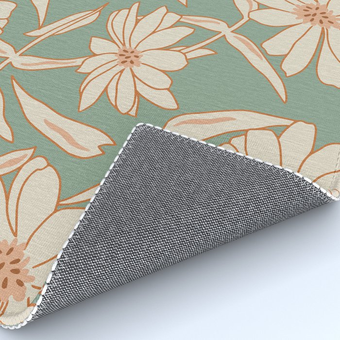 Charismatic Floral on Sage Green Rug Gallery Image 4