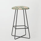 Charismatic Floral on Sage Green Stool Gallery Image 1