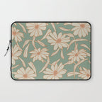 Charismatic Floral on Sage Green Laptop Sleeve Gallery Image 1