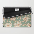 Charismatic Floral on Sage Green Laptop Sleeve Gallery Image 2
