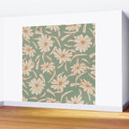 Charismatic Floral on Sage Green Wall Mural Gallery Image 2