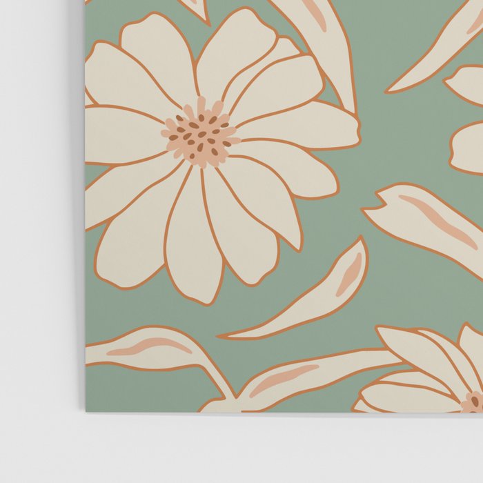 Charismatic Floral on Sage Green Poster Gallery Image 3
