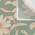 Charismatic Floral on Sage Green Wall Tapestry Gallery Image 3