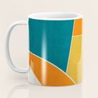 Modern Abstract Mustard Orange Navy Teal White Artwork Coffee Mug Gallery Image 3