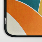 Modern Abstract Mustard Orange Navy Teal White Artwork Laptop Sleeve Gallery Image 3
