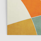 Modern Abstract Mustard Orange Navy Teal White Artwork Poster Gallery Image 3
