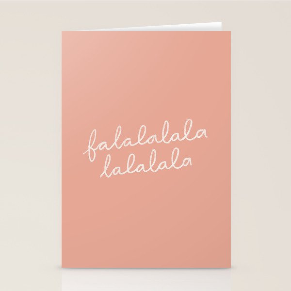 Fa La La Peach Pink Stationery Card Gallery Image 2