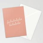 Fa La La Peach Pink Stationery Card Gallery Image 2