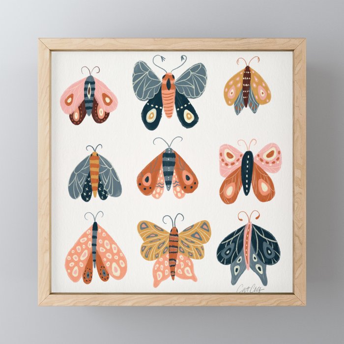 Moth Specimens â Yellow Mini Art Print Gallery Image 1