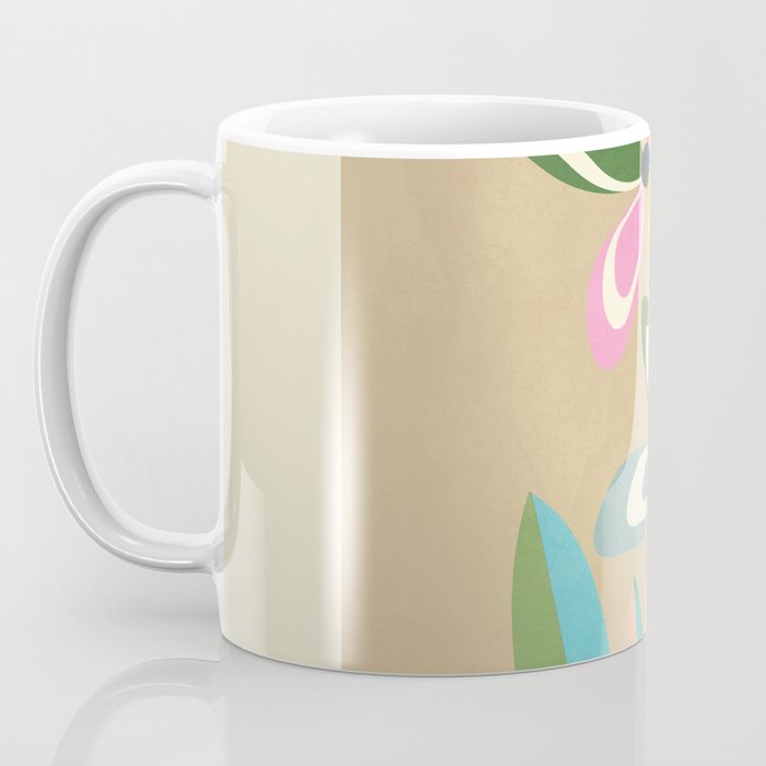 Mid-Century Abstract Flowers 04 Coffee Mug Gallery Image 3