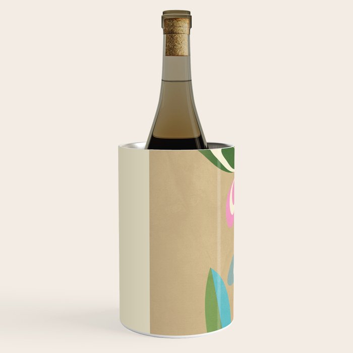 Mid-Century Abstract Flowers 04 Wine Chiller Gallery Image 2