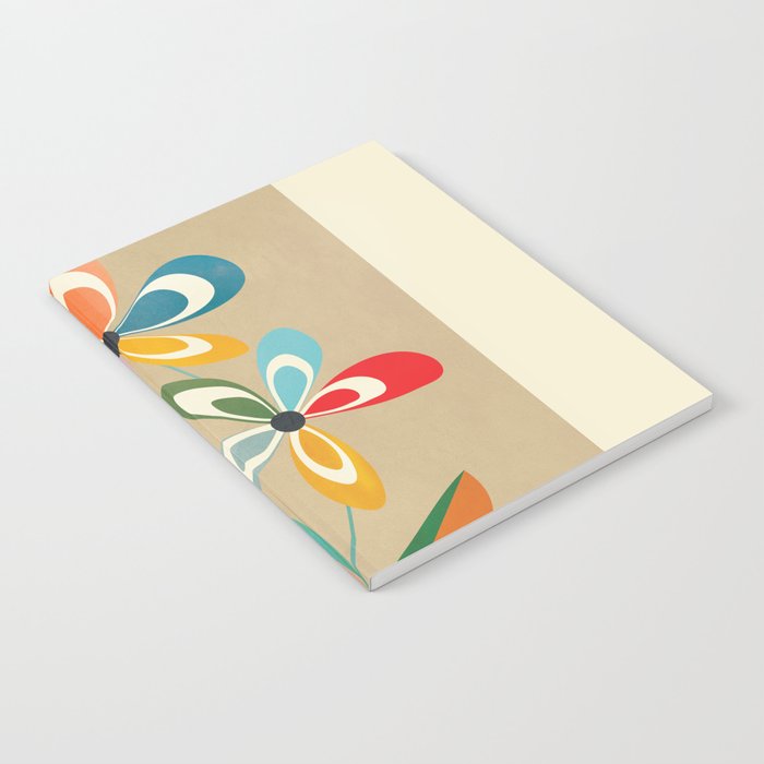 Mid-Century Abstract Flowers 04 Notebook Gallery Image 1