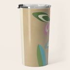 Mid-Century Abstract Flowers 04 Travel Mug Gallery Image 3