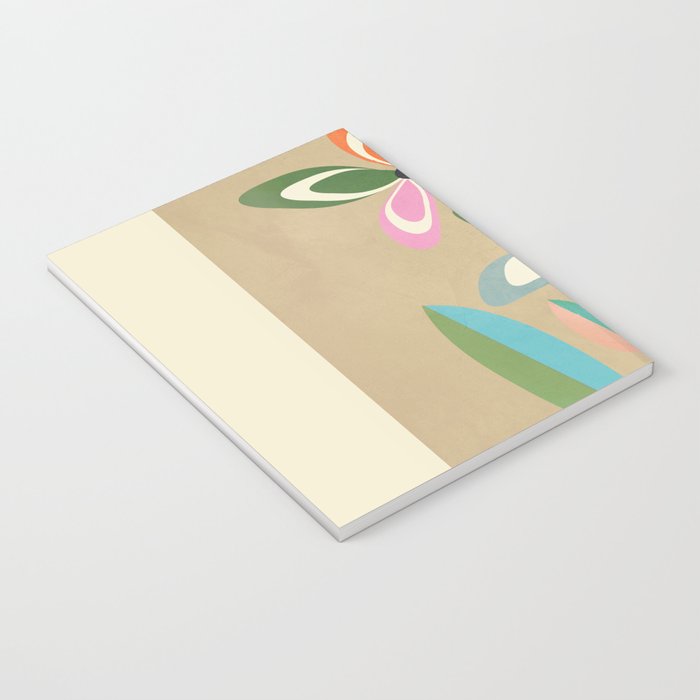 Mid-Century Abstract Flowers 04 Notebook Gallery Image 3