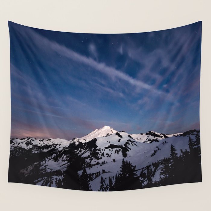 Mount Baker - Nature Photography Wall Tapestry Gallery Image 4
