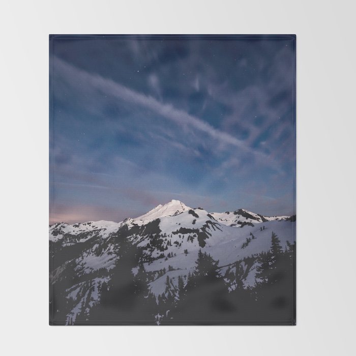 Mount Baker - Nature Photography Throw Blanket Gallery Image 2