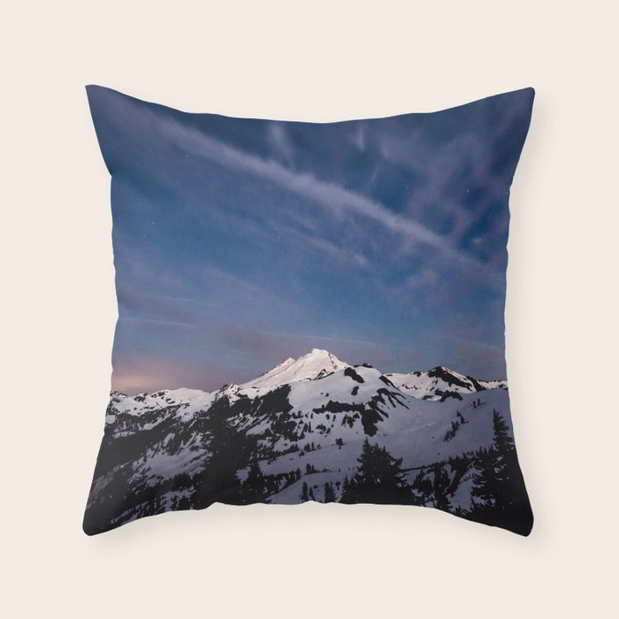 Mount Baker - Nature Photography Throw Pillow Gallery Image 1