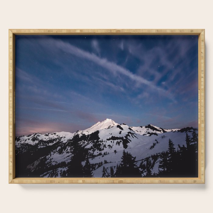 Mount Baker - Nature Photography Serving Tray Gallery Image 1