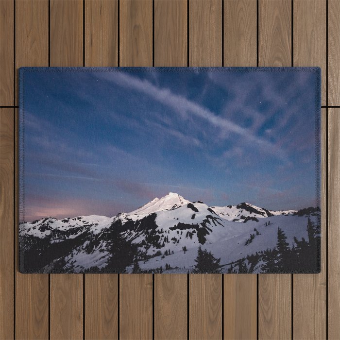 Mount Baker - Nature Photography Outdoor Rug Gallery Image 1