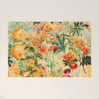 Vintage & Shabby Chic -  Sunny Gold Botanical Flowers Summer Day Welcome Mat Gallery Image 1
