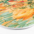 Vintage & Shabby Chic -  Sunny Gold Botanical Flowers Summer Day Bath Mat Gallery Image 3