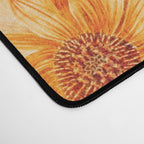 Vintage & Shabby Chic -  Sunny Gold Botanical Flowers Summer Day Desk Mat Gallery Image 4