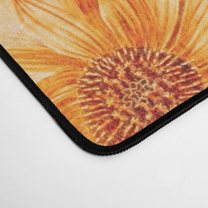 Vintage & Shabby Chic -  Sunny Gold Botanical Flowers Summer Day Desk Mat Gallery Image 4