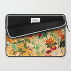 Vintage & Shabby Chic -  Sunny Gold Botanical Flowers Summer Day Laptop Sleeve Gallery Image 2