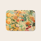 Vintage & Shabby Chic -  Sunny Gold Botanical Flowers Summer Day Bath Mat Gallery Image 1
