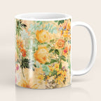 Vintage & Shabby Chic -  Sunny Gold Botanical Flowers Summer Day Coffee Mug Gallery Image 1