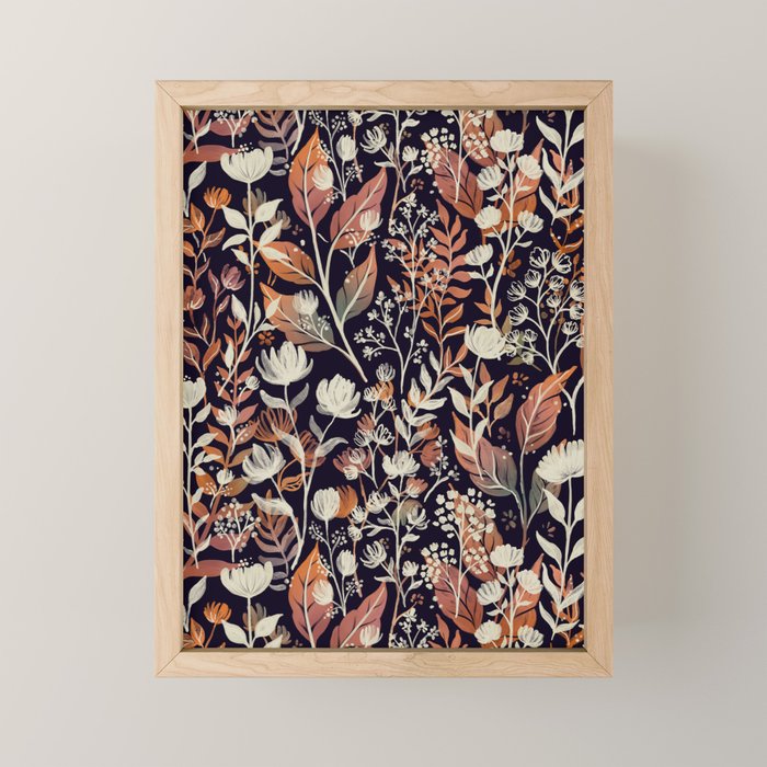 Moody Blooms Ditsy Autumn Mini Art Print Gallery Image 1