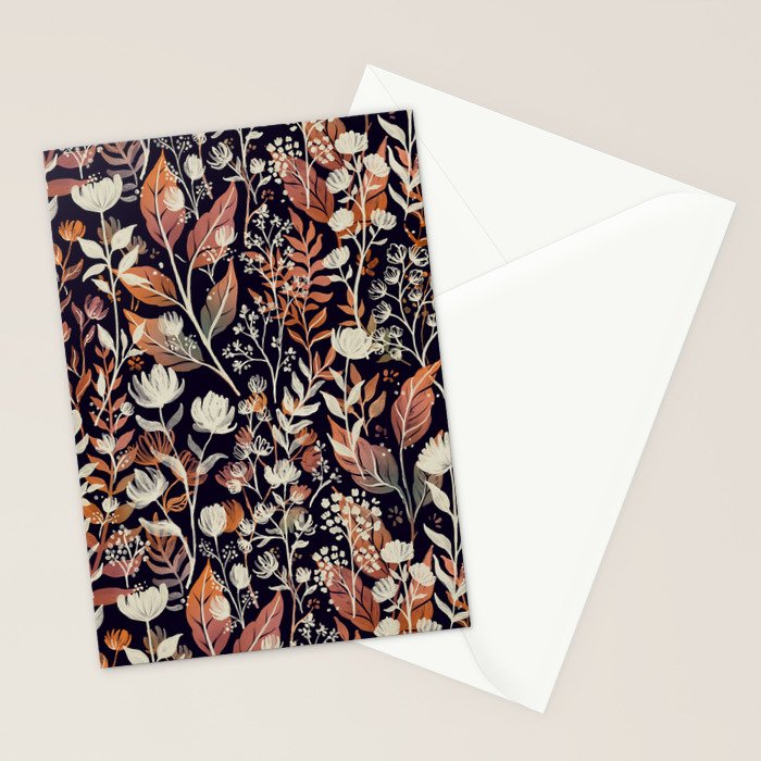 Moody Blooms Ditsy Autumn Stationery Card Gallery Image 2