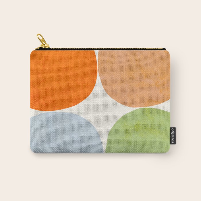 Happy Pebbles â¢ Organic Geometry Bold Pastels Carry All Pouch Gallery Image 1