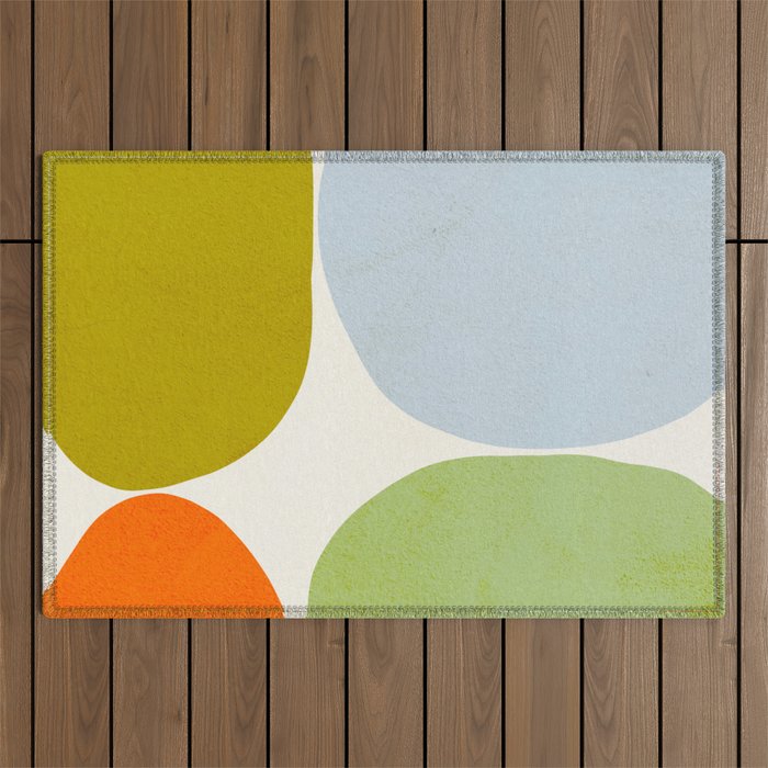 Happy Pebbles â¢ Organic Geometry Bold Pastels Outdoor Rug Gallery Image 1