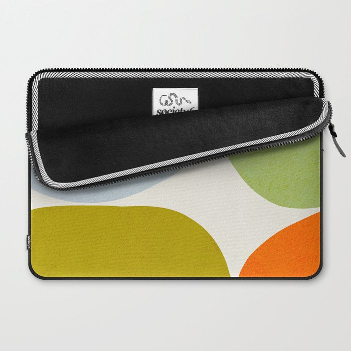 Happy Pebbles â¢ Organic Geometry Bold Pastels Laptop Sleeve Gallery Image 2
