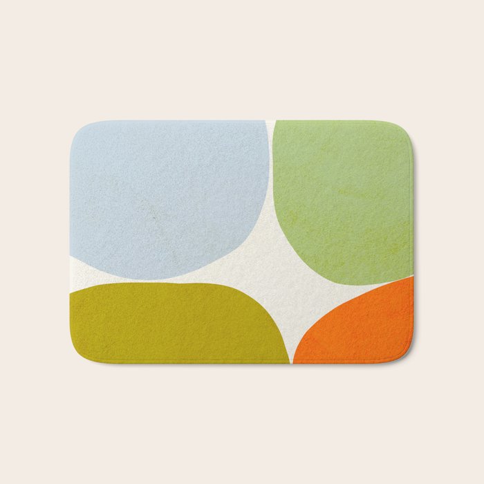 Happy Pebbles â¢ Organic Geometry Bold Pastels Bath Mat Gallery Image 1
