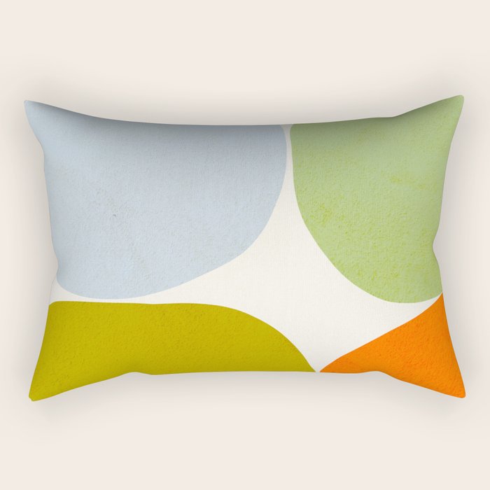 Happy Pebbles â¢ Organic Geometry Bold Pastels Rectangular Pillow Gallery Image 1