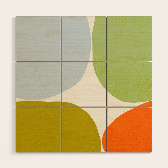 Happy Pebbles â¢ Organic Geometry Bold Pastels Wood Wall Art Gallery Image 1