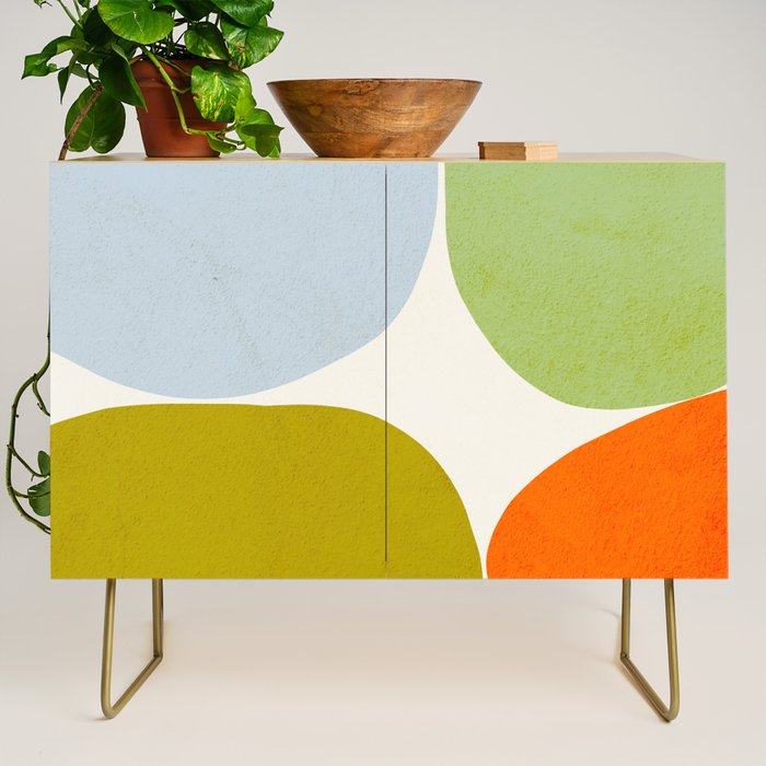 Happy Pebbles â¢ Organic Geometry Bold Pastels Credenza Gallery Image 1
