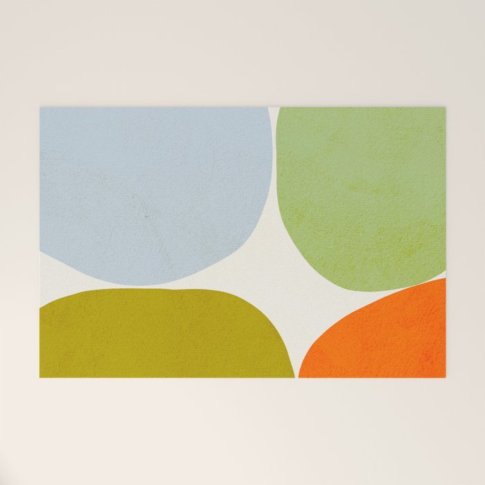 Happy Pebbles â¢ Organic Geometry Bold Pastels Welcome Mat Gallery Image 1