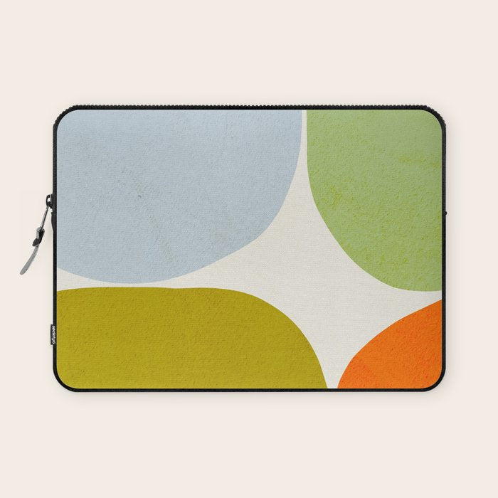 Happy Pebbles â¢ Organic Geometry Bold Pastels Laptop Sleeve Gallery Image 1