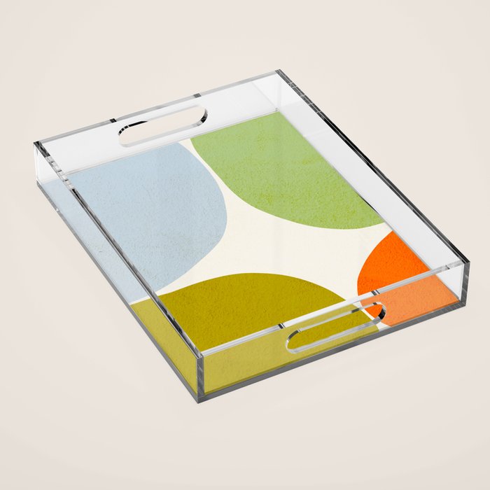 Happy Pebbles â¢ Organic Geometry Bold Pastels Acrylic Tray Gallery Image 1