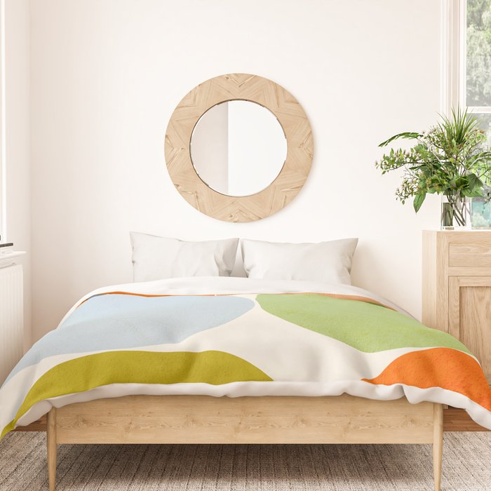 Happy Pebbles â¢ Organic Geometry Bold Pastels Duvet Cover Gallery Image 3