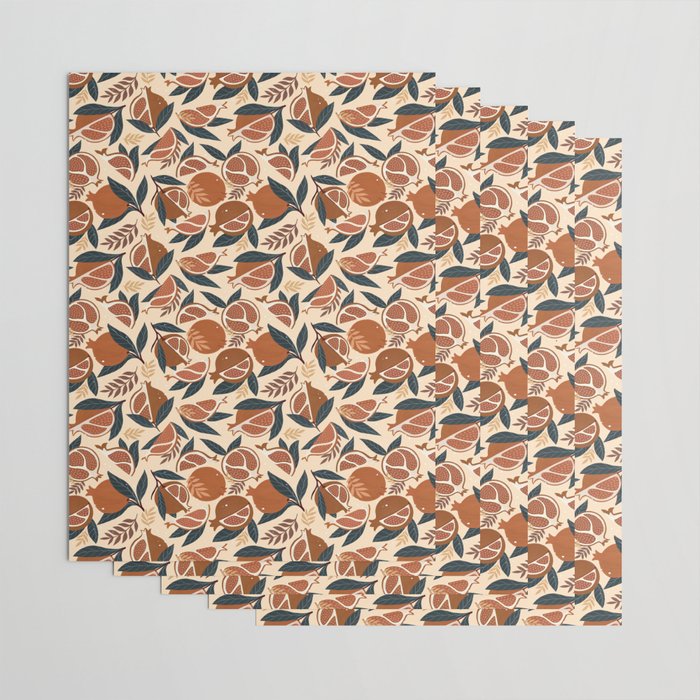 Pomegranate - Terracotta Wrapping Paper Gallery Image 3