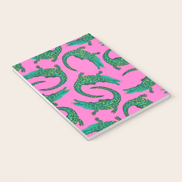 Crocodiles (Pink and Green) Notebook Gallery Image 3