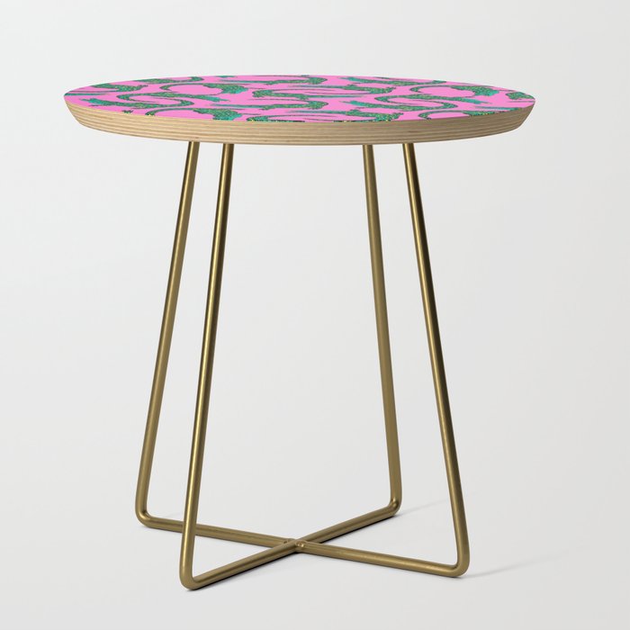 Crocodiles (Pink and Green) Side Table Gallery Image 1