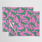 Crocodiles (Pink and Green) Placemat Gallery Image 1