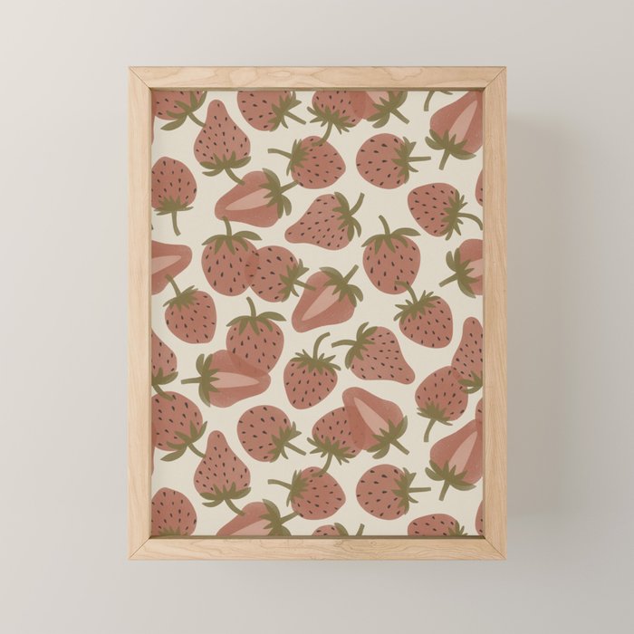 Strawberry Bowl Mini Art Print Gallery Image 1