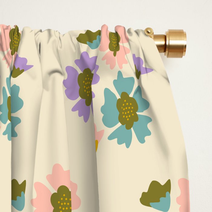 Blooming Flower - Cream  Window Curtain Gallery Image 2