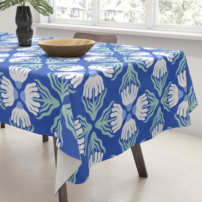 Funky Wavy Daisy Pattern Tablecloth Gallery Image 3